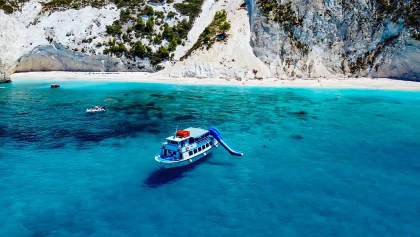 Ship in the middle of the sea